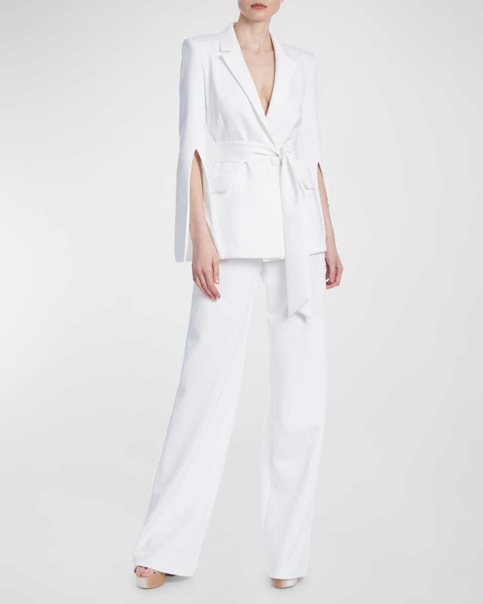 Single-Button Split-Sleeve Scuba Jacket
